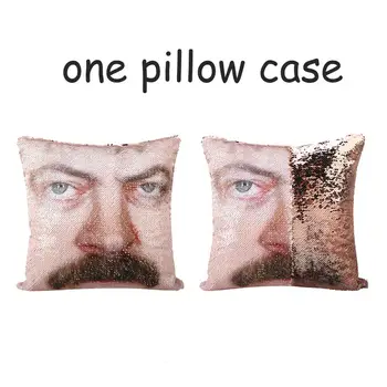 Ron Swanson veidus china pagalvę | china Užvalkalas | Dviejų spalvų pagalvę | dovana jai | dovana jam | pagalvės | magic pagalvė